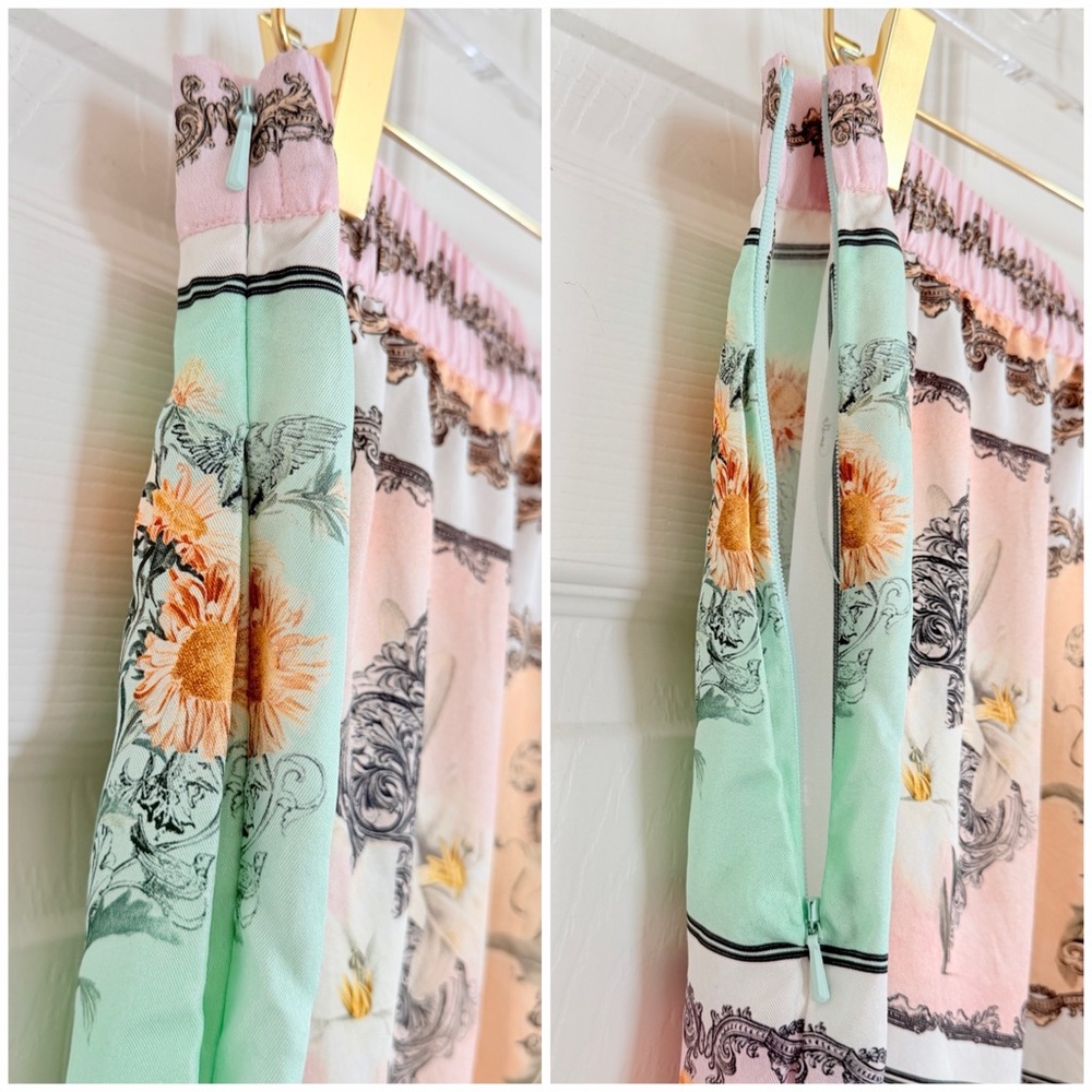 ๐ธ CAMILLA Silk Floral Long Live Letterpress Minimal Wide Leg Pants Small S - Picture 9 of 16